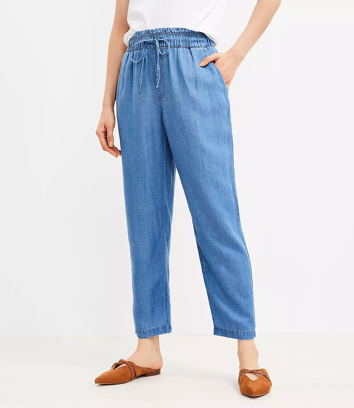 Emory Taper Pants in Chambray | LOFT | LOFT
