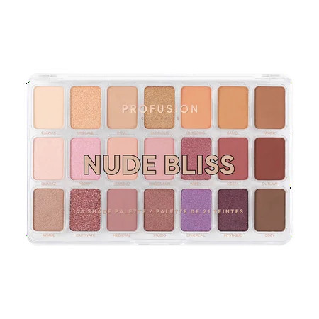 Profusion Cosmetics 21 Shade Eyeshadow Palette - Nude Bliss | Walmart (US)