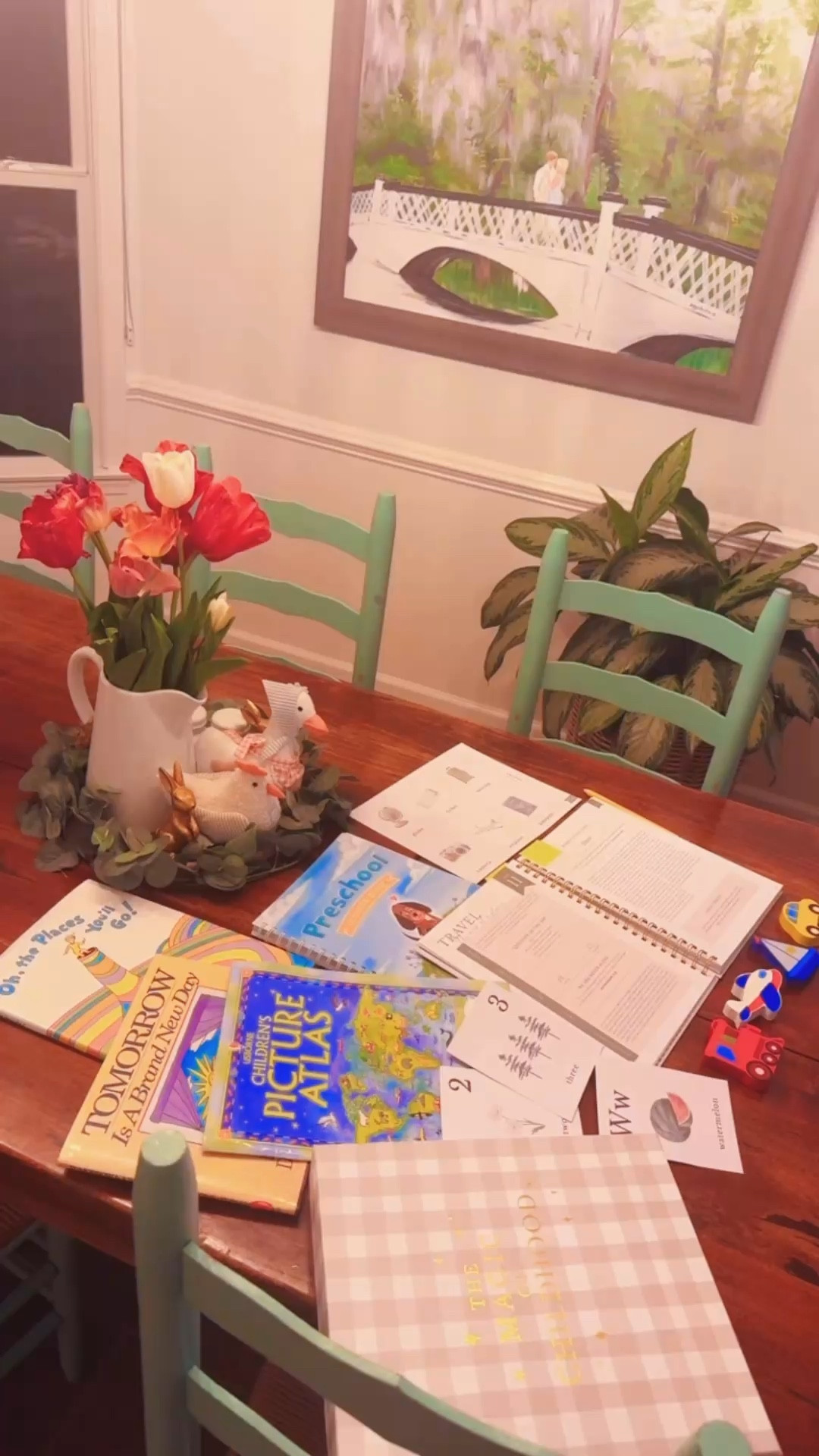 Ready for another sweet homeschool preschool week ahead 🚂🧳🗺️🚙✈️