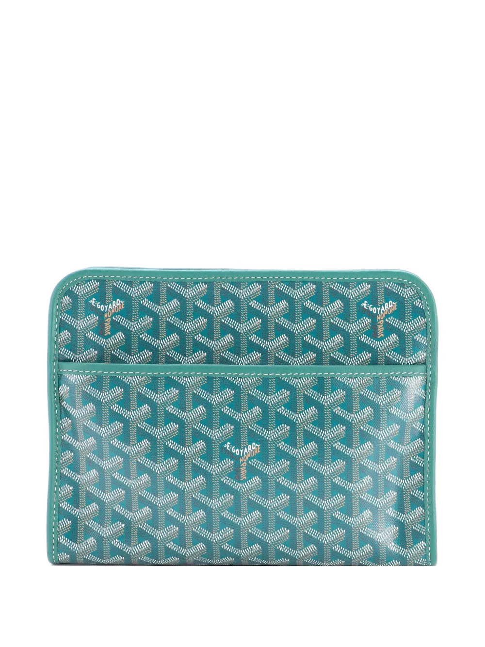 Goyard Pre-Owned Jouvence Toiletry Pouch Coated Canvas MM clutch bag - Green | Farfetch Global