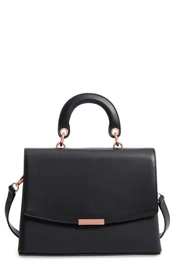 Ted Baker London Keiira Lady Bag Faux Leather Top Handle Satchel - Black | Nordstrom