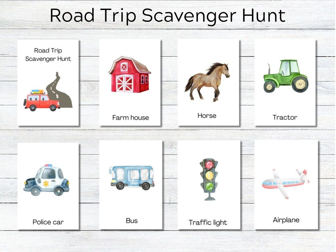 Road Trip Scavenger Hunt for Kids Travel Kids Activity - Etsy | Etsy (US)