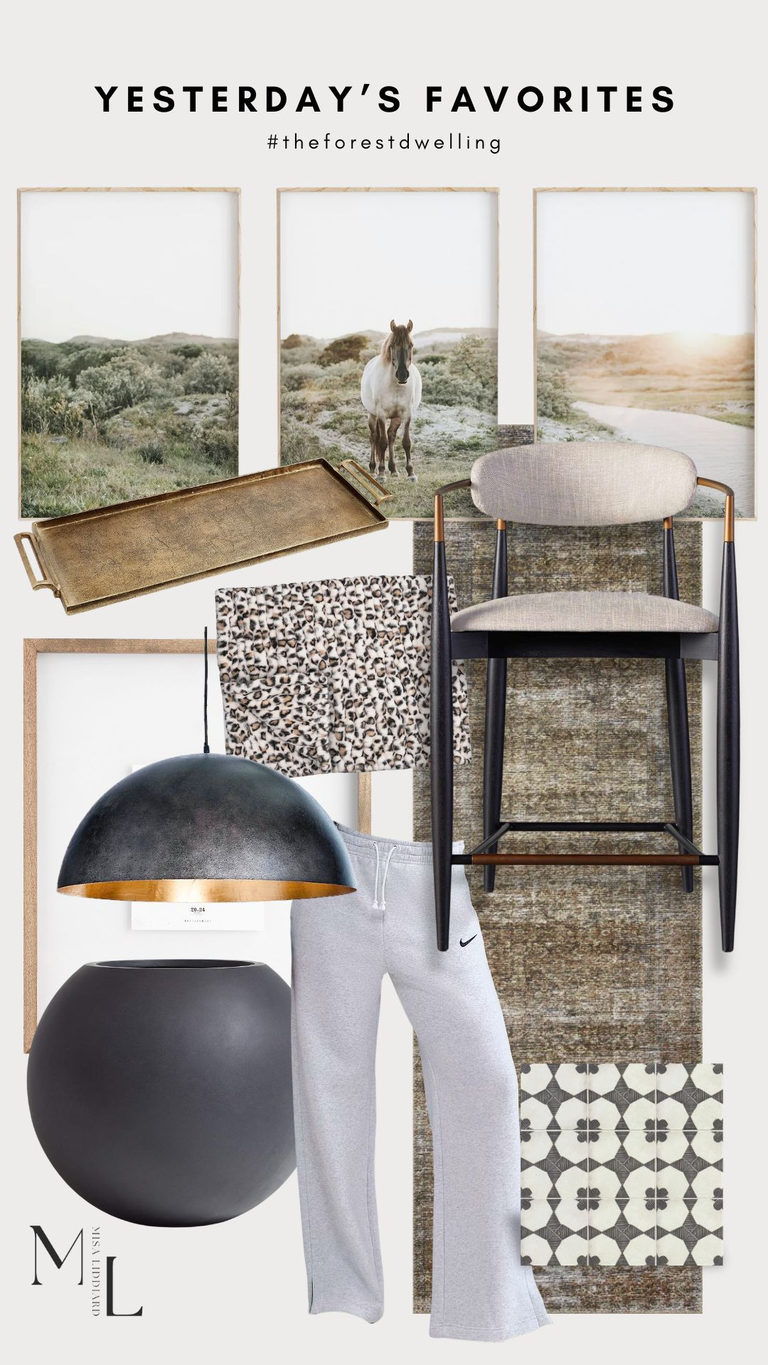 Yesterday's faves! The sphere planter is so good. I have it in black and gray. These sweat pants are the best! High waisted. Wide leg. Love these horse prints. Lola Blankets are so soft. They come in lots of colors and patterns. This is the tile that we have in the pantry. Such a fun pattern! 

 #LTKdayinmylife #LTKHome