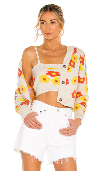 Meg Cardigan Set in Creme | Revolve Clothing (Global)