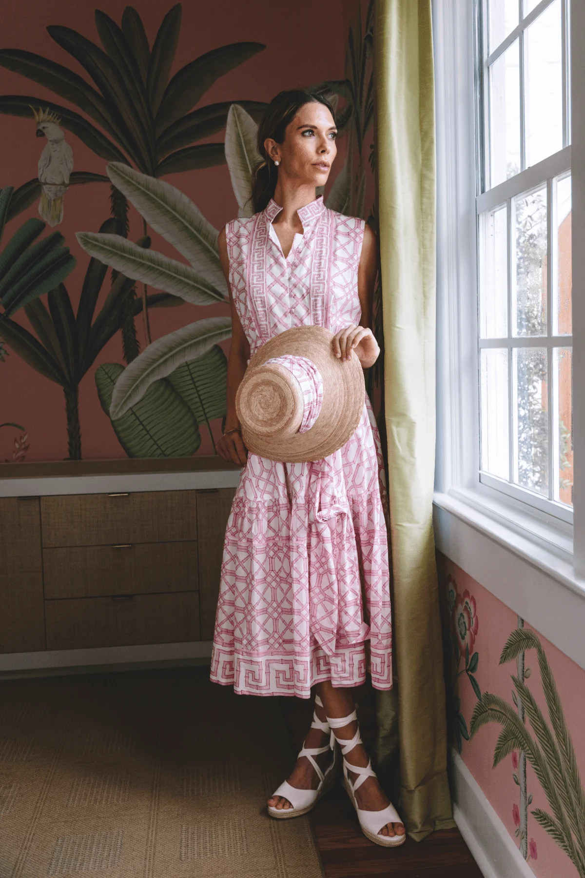 Sleeveless SUE SARTOR Flounce™ | Hibiscus Bamboo © 2023 | SUE SARTOR