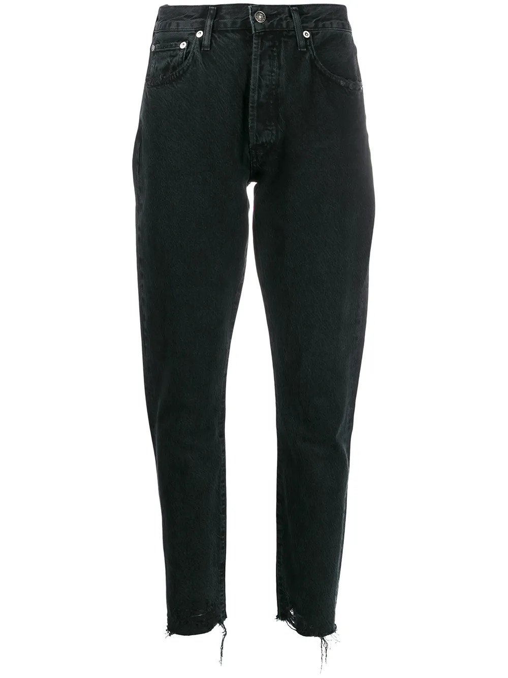 AGOLDE Jamie straight organic cotton jeans - Black | Farfetch Global