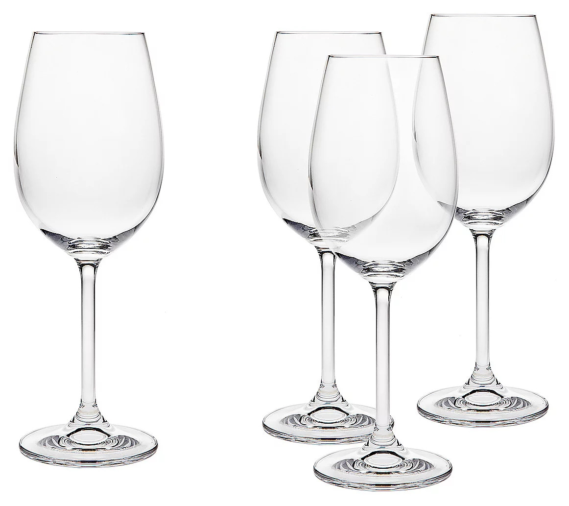 Godinger Meridian Set of 4 White Wine Glasses | QVC