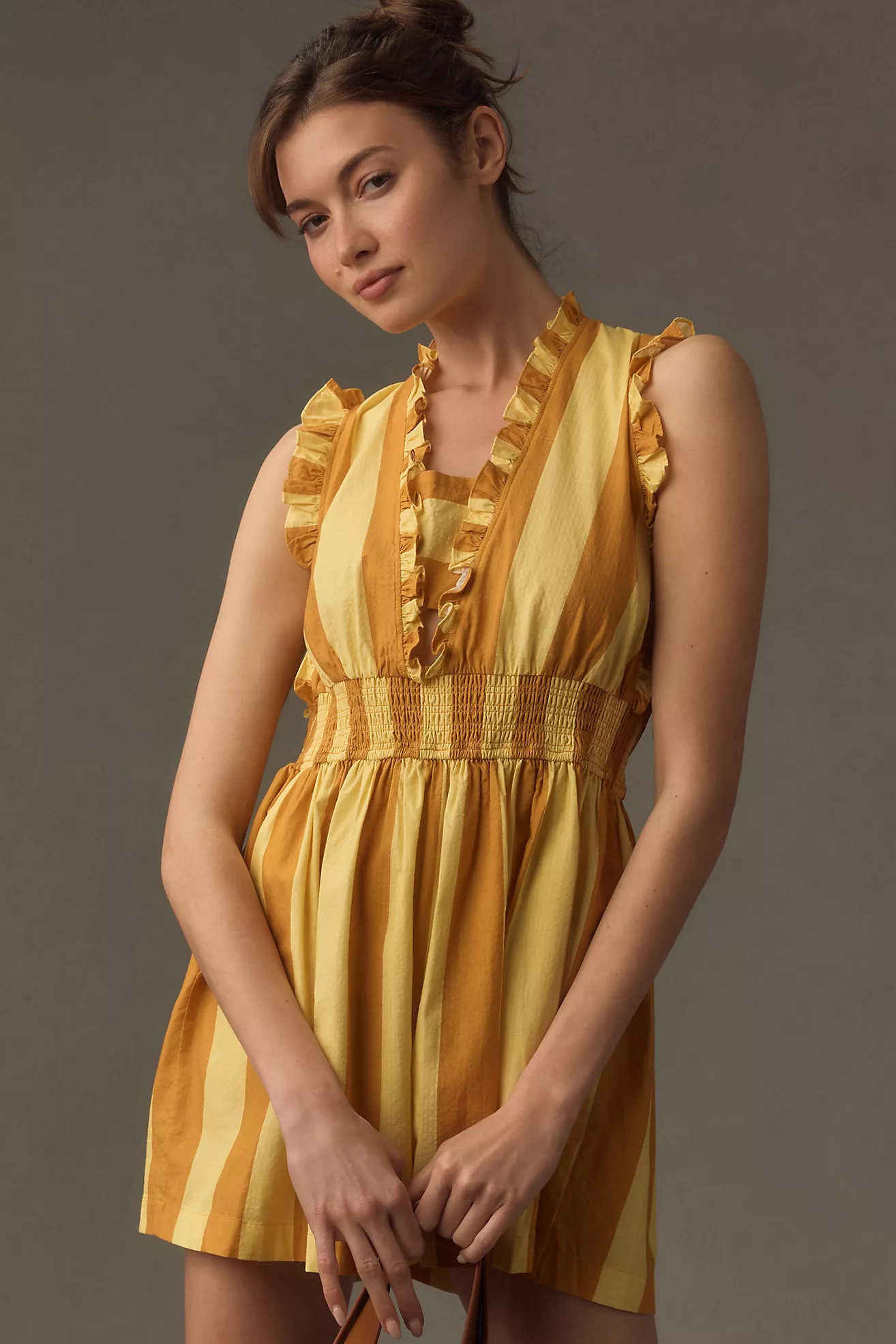 Plenty by Tracy Reese Ruffled Stripe Romper | Anthropologie (US)