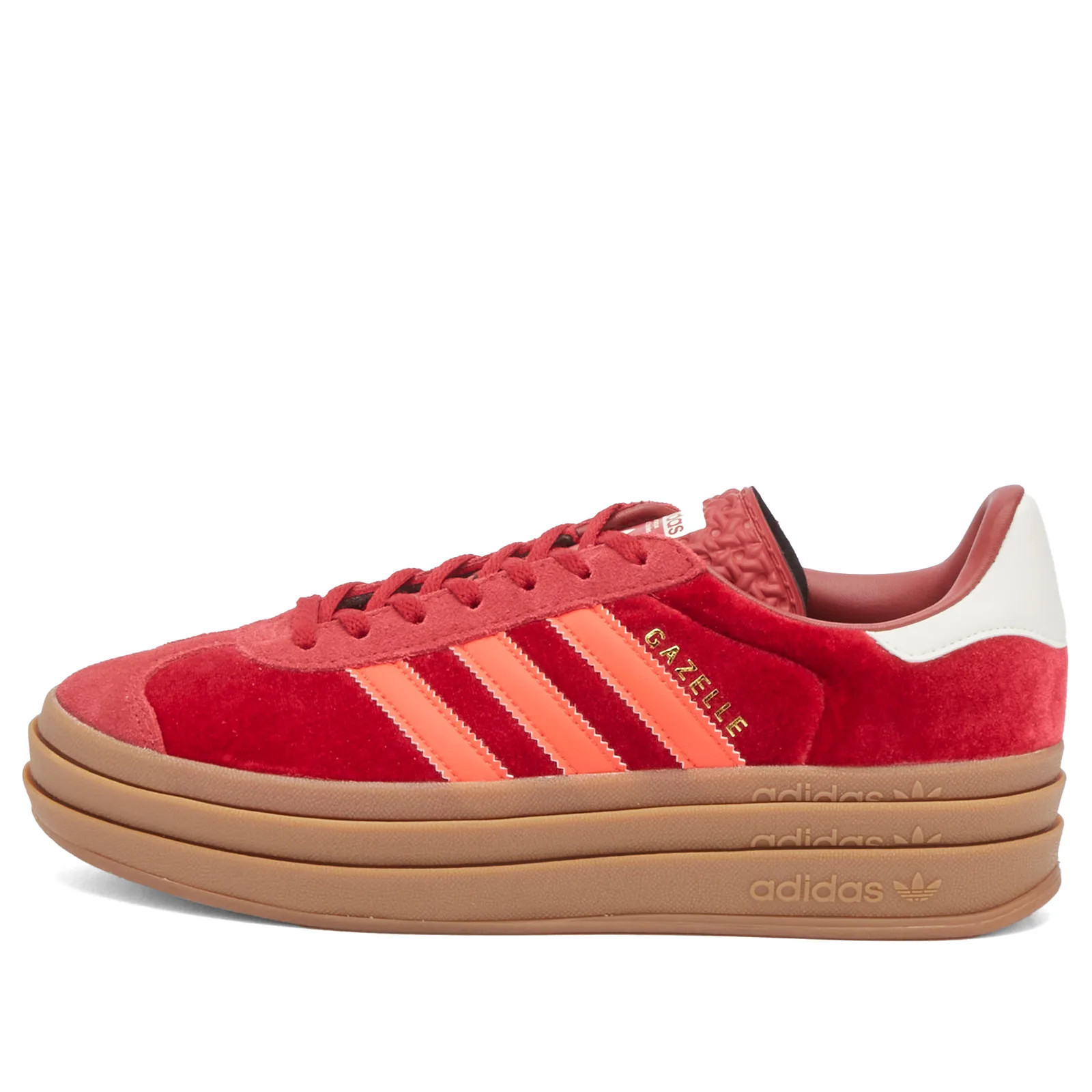 Adidas Women's Gazelle Bold W Sneaker Red/Off White | END. Clothing