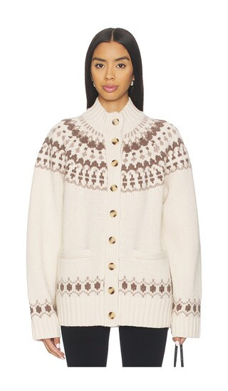 Jen Fair Isle Cardigan in Cream Multi | Revolve Clothing (Global)