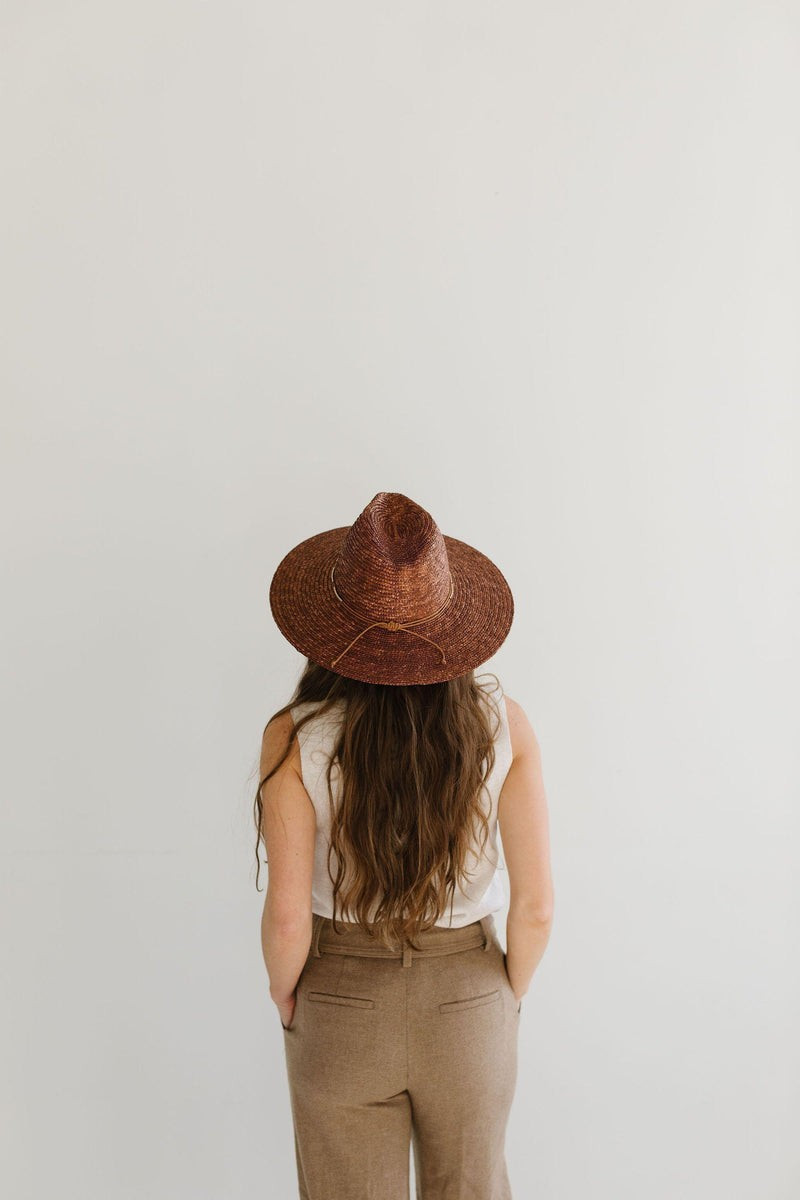 Isla Straw Fedora - Brown | Gigi Pip