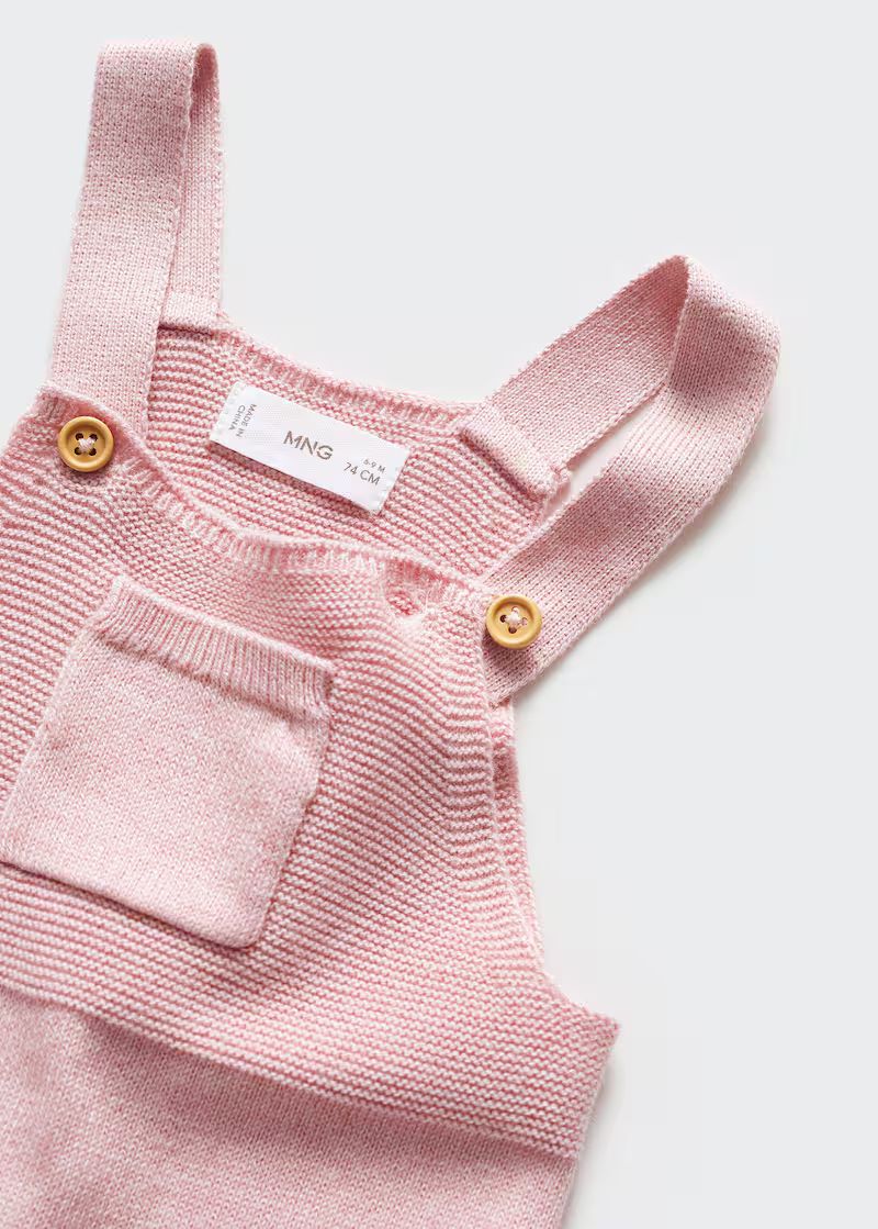 Long knitted dungarees -  Girls | Mango Kids USA | MANGO (US)