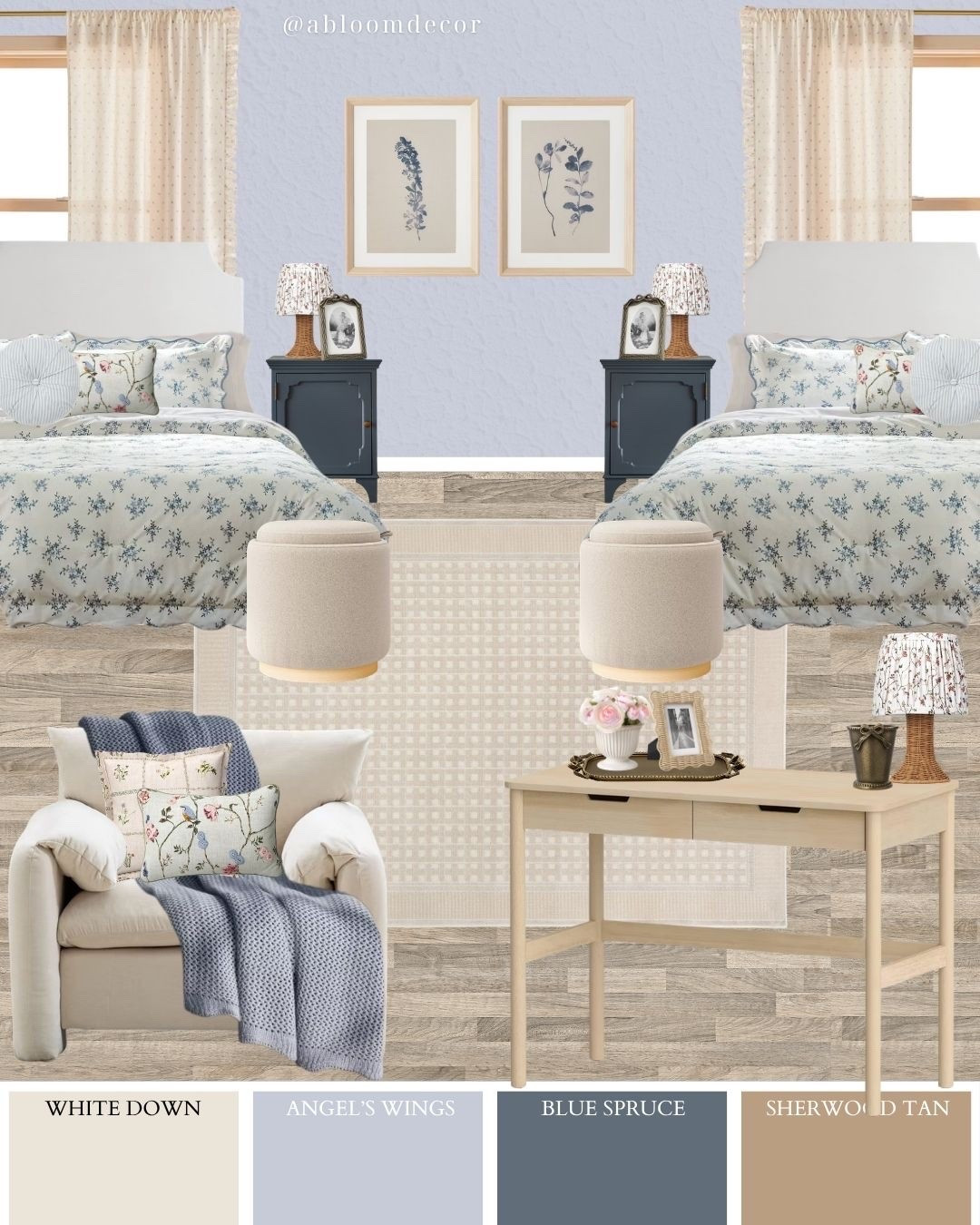 Soft Blue Shared Dorm Room Inspiration

#LTKHome