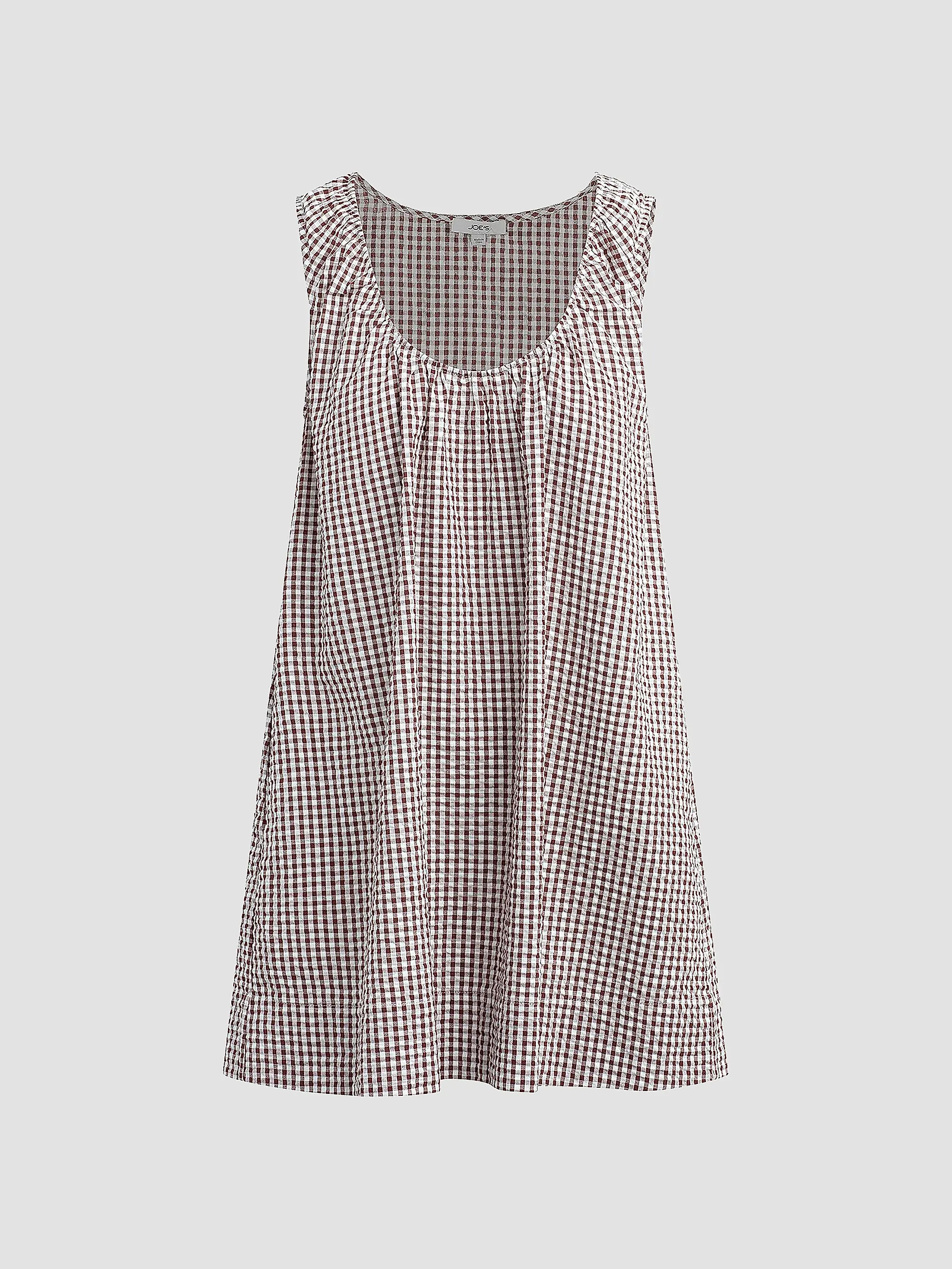 Ana Gingham Cotton-Blend Shift Minidress | Saks Fifth Avenue