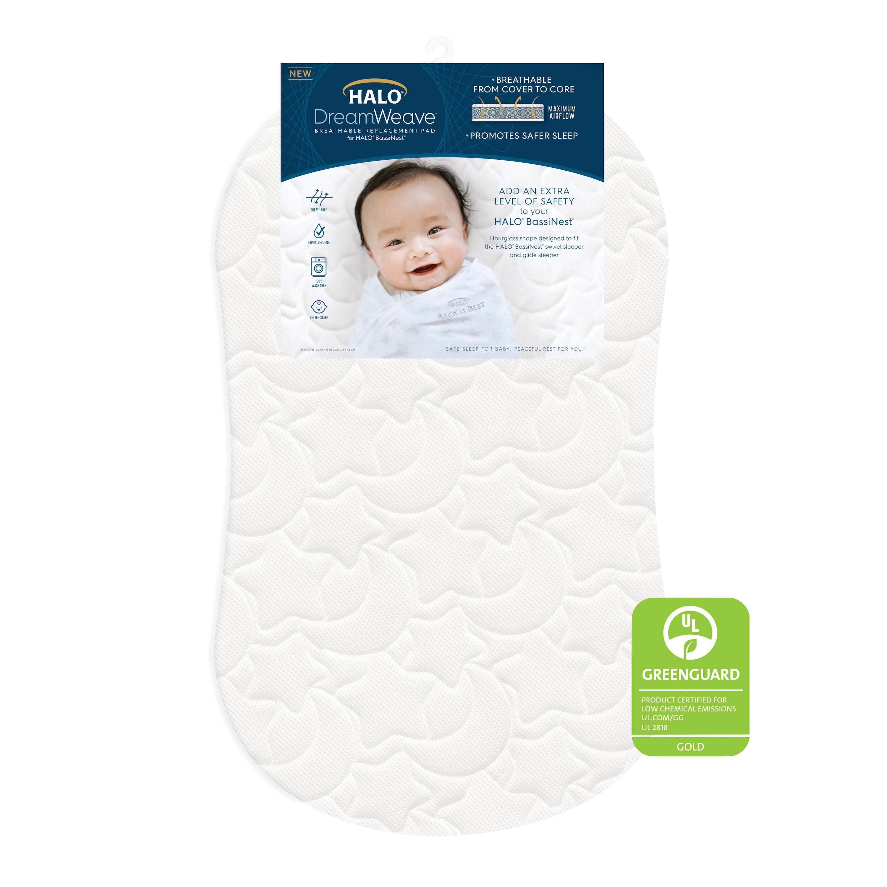 BassiNest DreamWeave Breathable Mattress | Halo Sleep