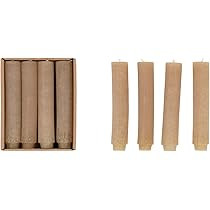 Unscented Pleated Taper Candles in Box, Set of 12 | Amazon (US)