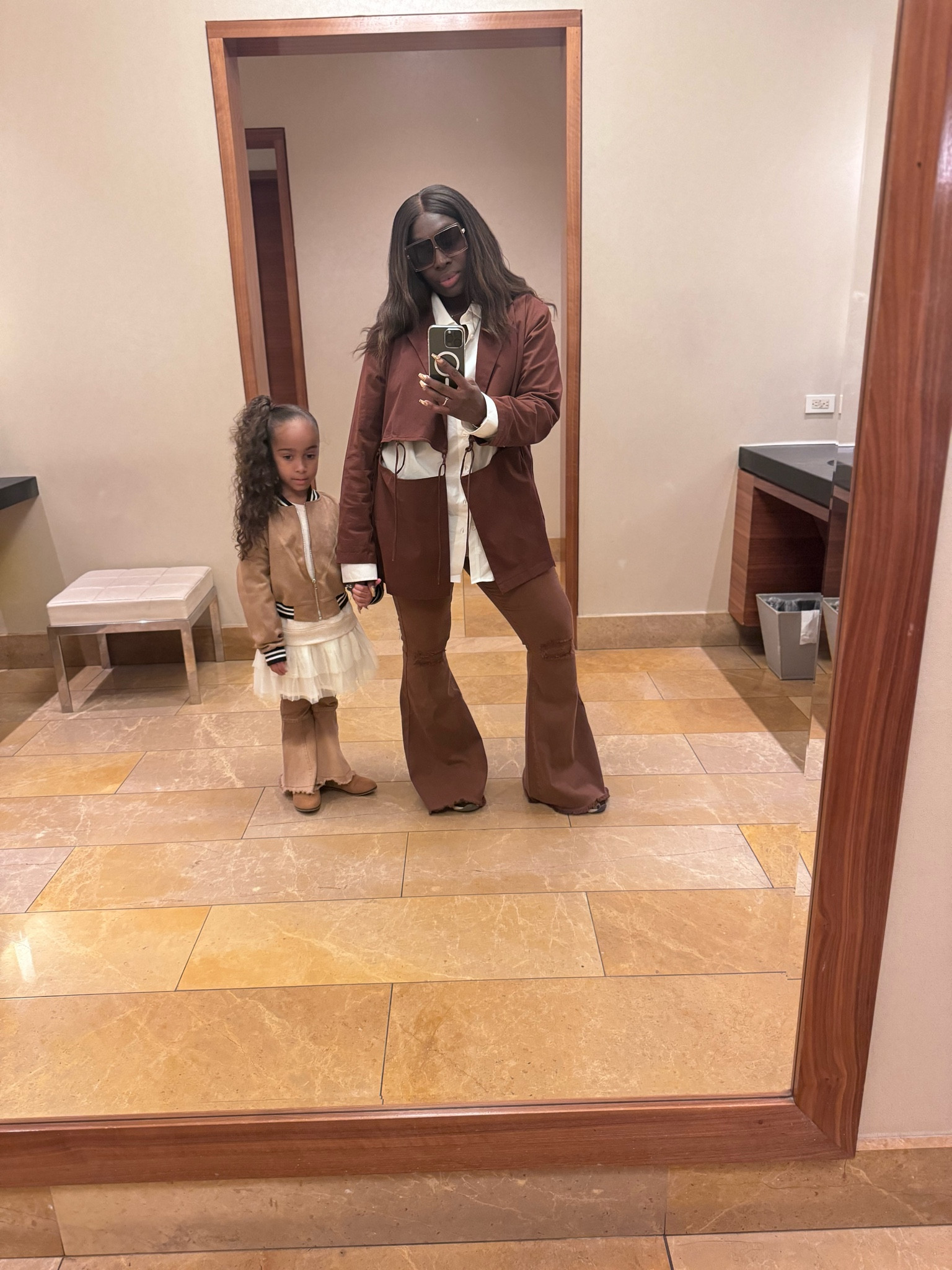 My favorite thing to do is match Faye’s fly! Pumpkin patches and bell bottoms pair perfectly . 