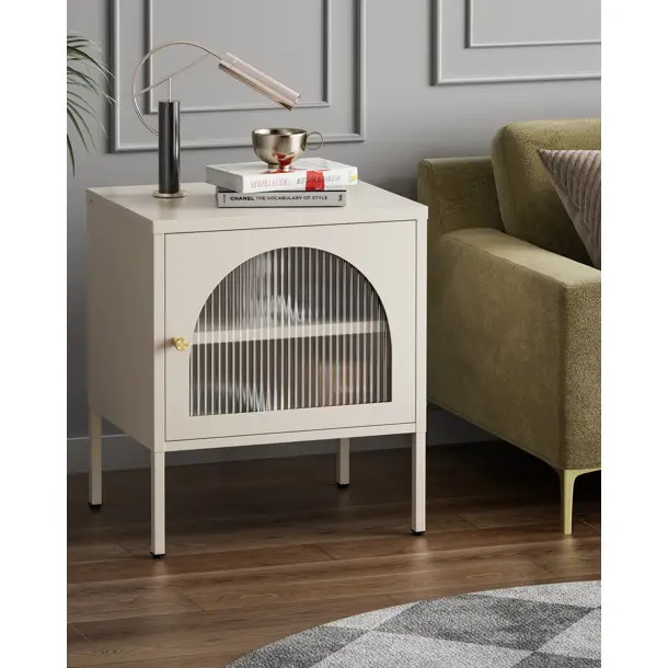 Portokalle 23.6'' Tall Steel Nightstand | Wayfair North America