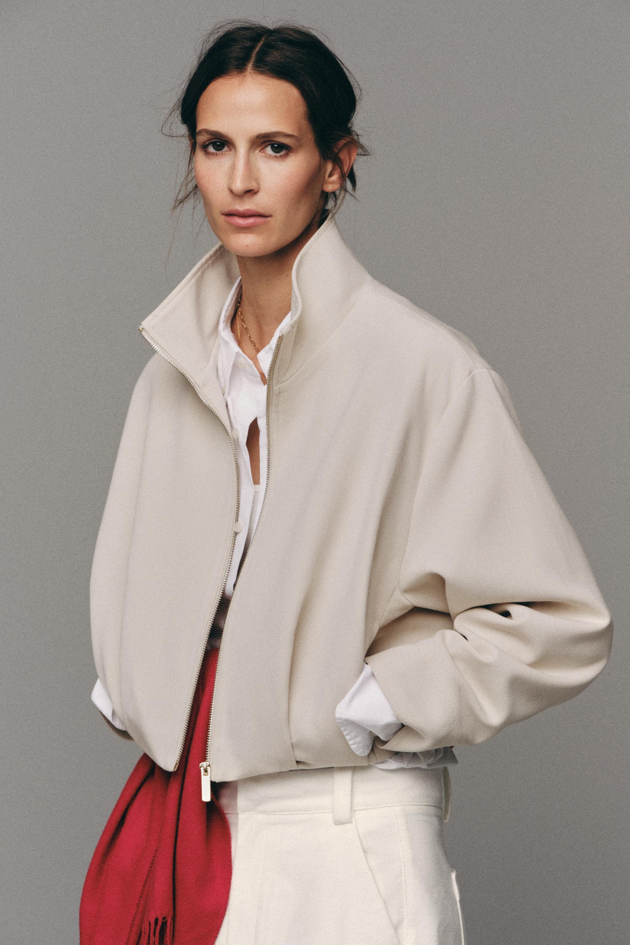 STAND-UP COLLAR BOMBER JACKET | Zara US