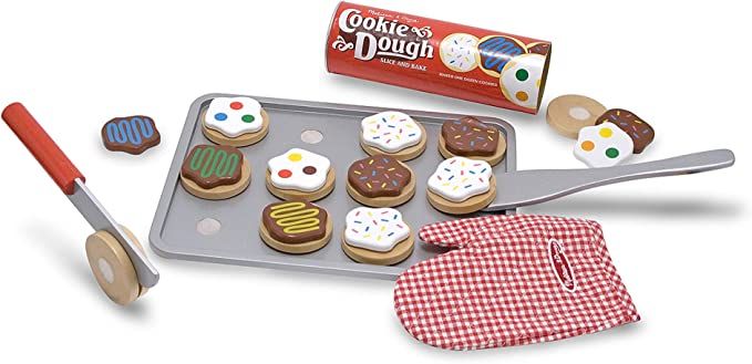 Melissa & Doug Slice and Bake Wooden Cookie Play Food Set | Amazon (US)