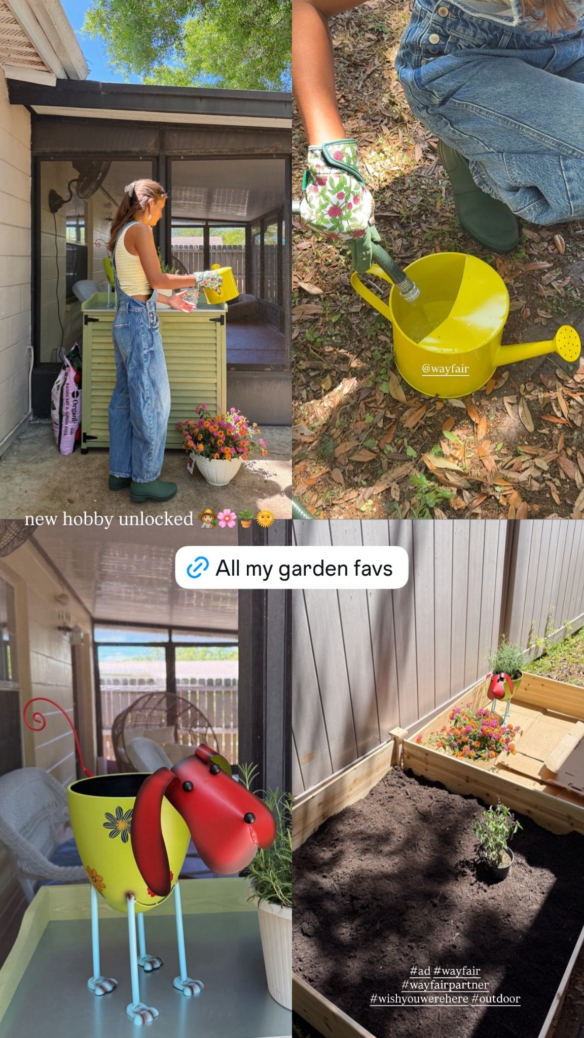#ad Ordered everything I needed to start gardening from @Wayfair & I’m so excited about this new hobby! #wayfair #wayfairpartner #wishyouwerehere #outdoor 