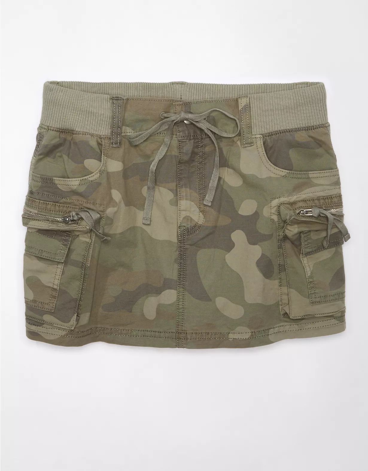 AE Snappy Stretch High-Waisted Camo Cargo Mini Skort | American Eagle Outfitters (US & CA)