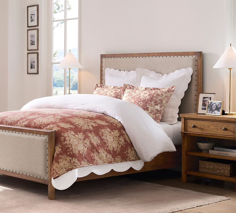 Juliette Toile Handcrafted Reversible Pick-Stitch Quilt | Pottery Barn (US)