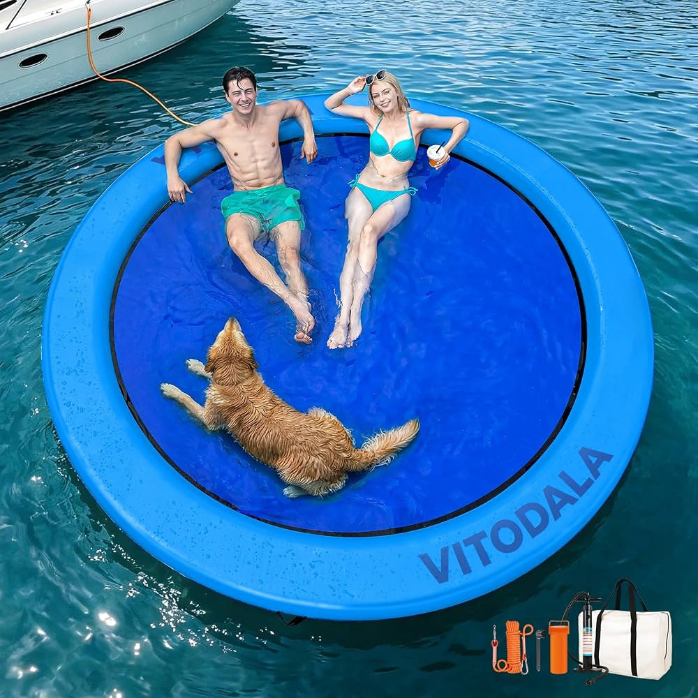Water Hammock Heavy Duty, Large Pool Float Lake Floats for Adult, Round Inflatable Water Hammock,... | Amazon (US)