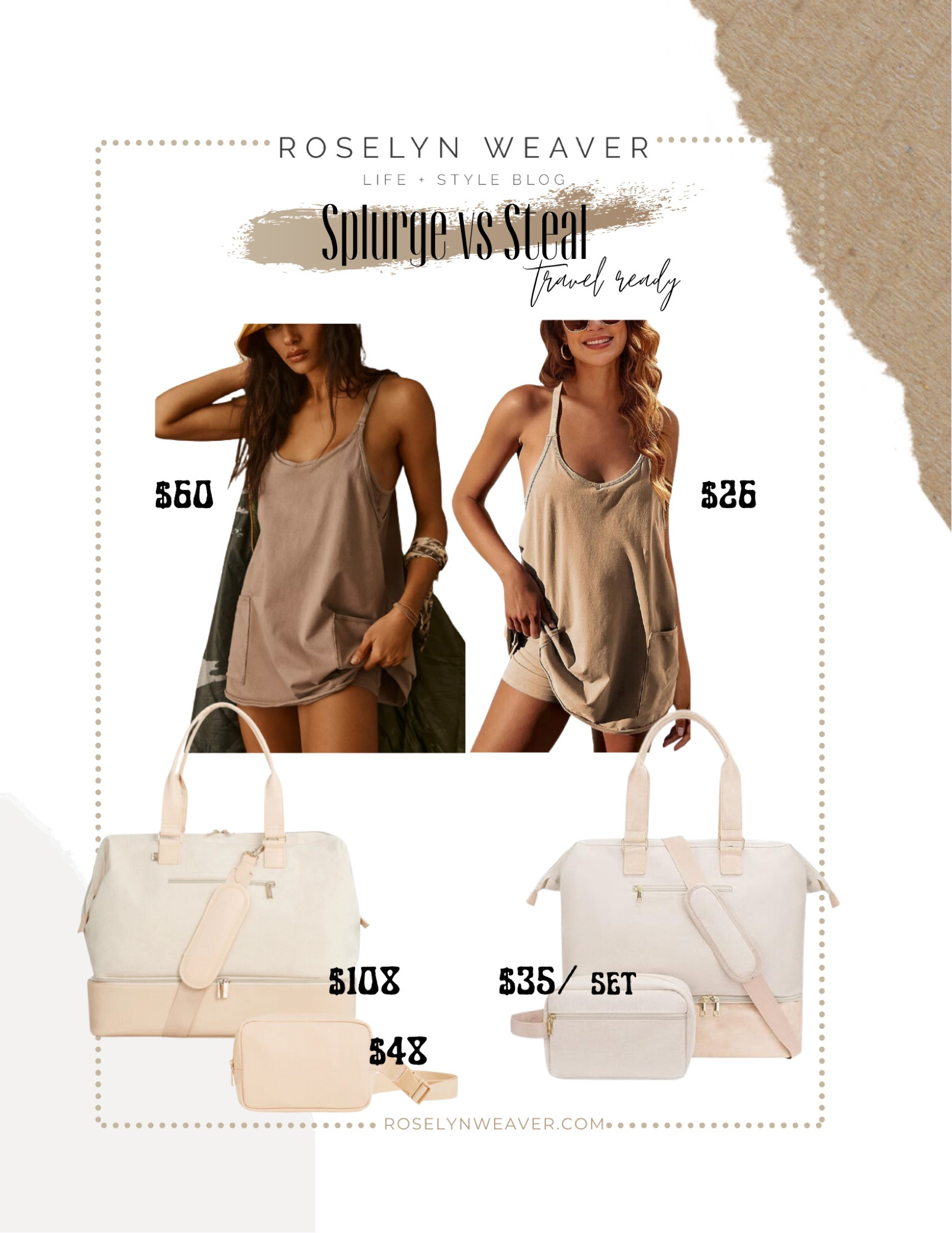 Splurge vs steal - travel ready 

Weekender bag, travel bag, duffel bag, belt bag

#LTKfindsunder50 #LTKfindsunder100 #LTKtravel