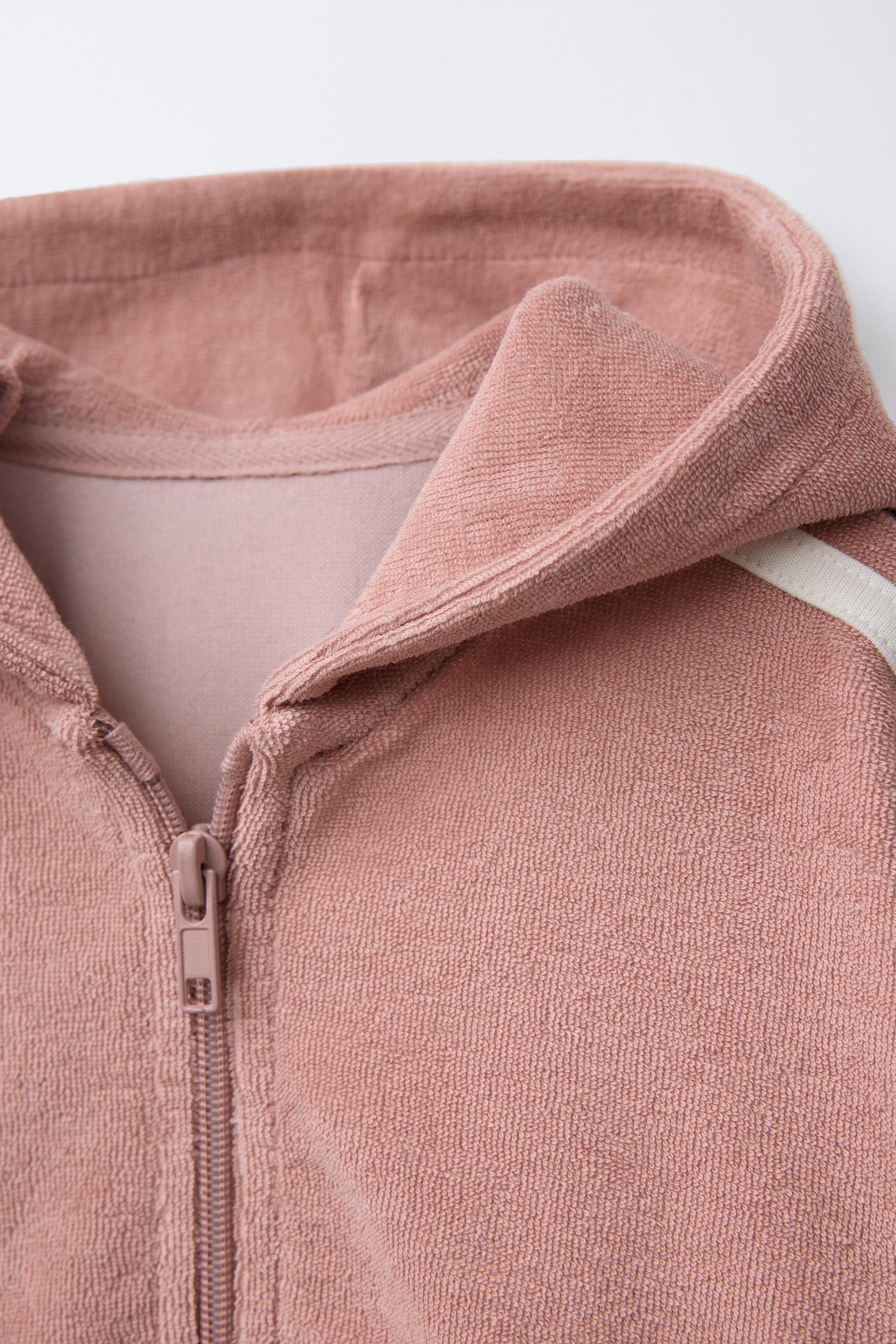 CONTRAST TRIM TERRY JACKET | Zara US