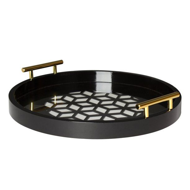 Kate and Laurel Caspen Cut Out Pattern Decorative Tray | Walmart (US)