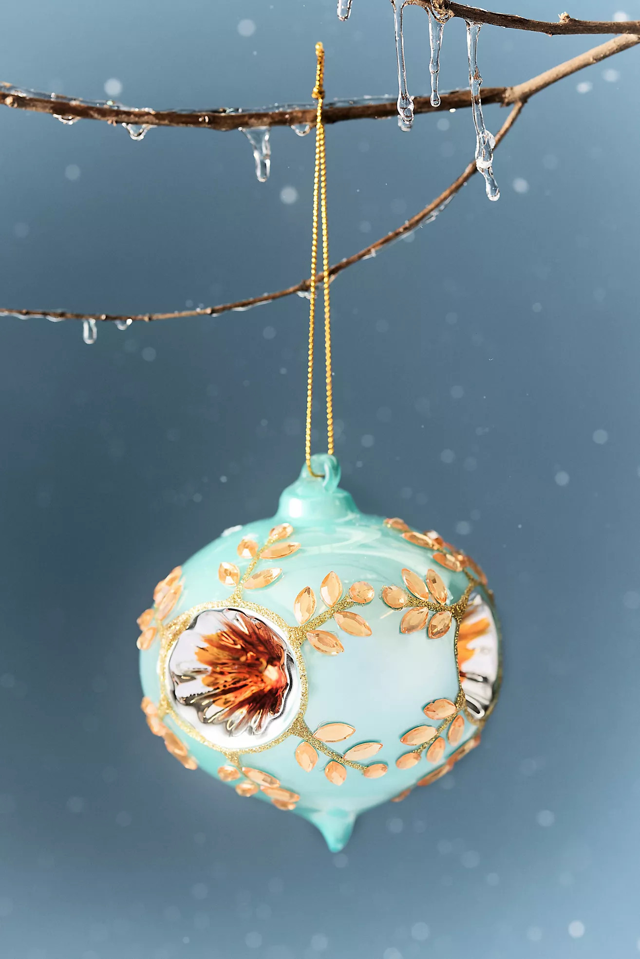 Vintaged Jeweled Bauble Ornament | Anthropologie (US)