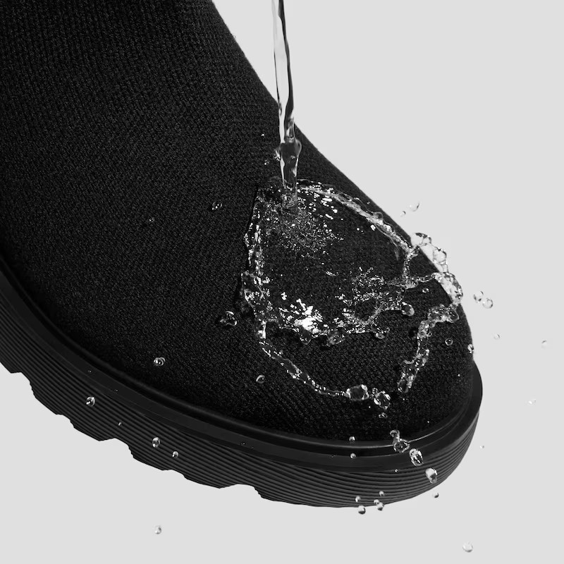 Round-Toe Knee-High Platform Chunky Wool Wedge Boots (Eduarda) | VIVAIA