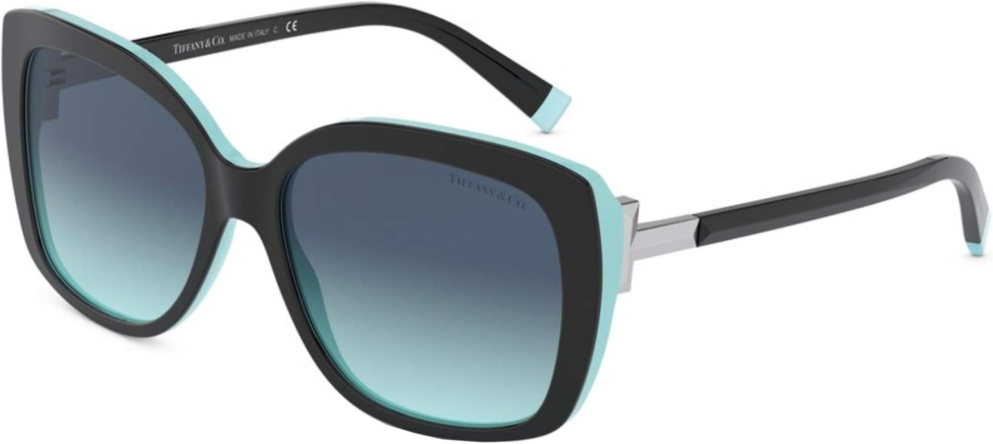 Tiffany & Co. Woman Sunglasses Black On Tiffany Blue Frame, Tiffany Blue Gradient Lenses, 57MM | Amazon (US)