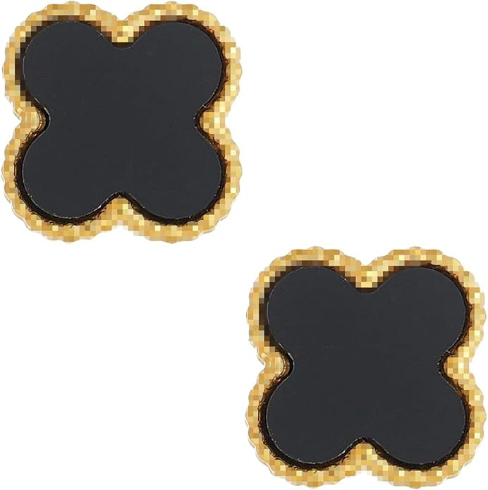 Clover Earrings, 18K Gold Plated Titanium Steel Clover Earrings Hypoallergenic and Elegant Women'... | Amazon (US)