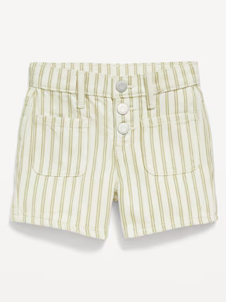 High-Waisted Printed Mariner Jean Shorts for Toddler Girls | Old Navy (US)