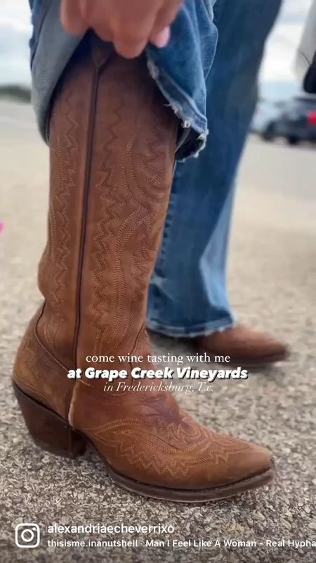 Winery, cowgirl boots, western, rodeo, knitted tube top, brown, country girl, Texas wine country, Fredericksburg Texas 

#LTKSeasonal #LTKtravel