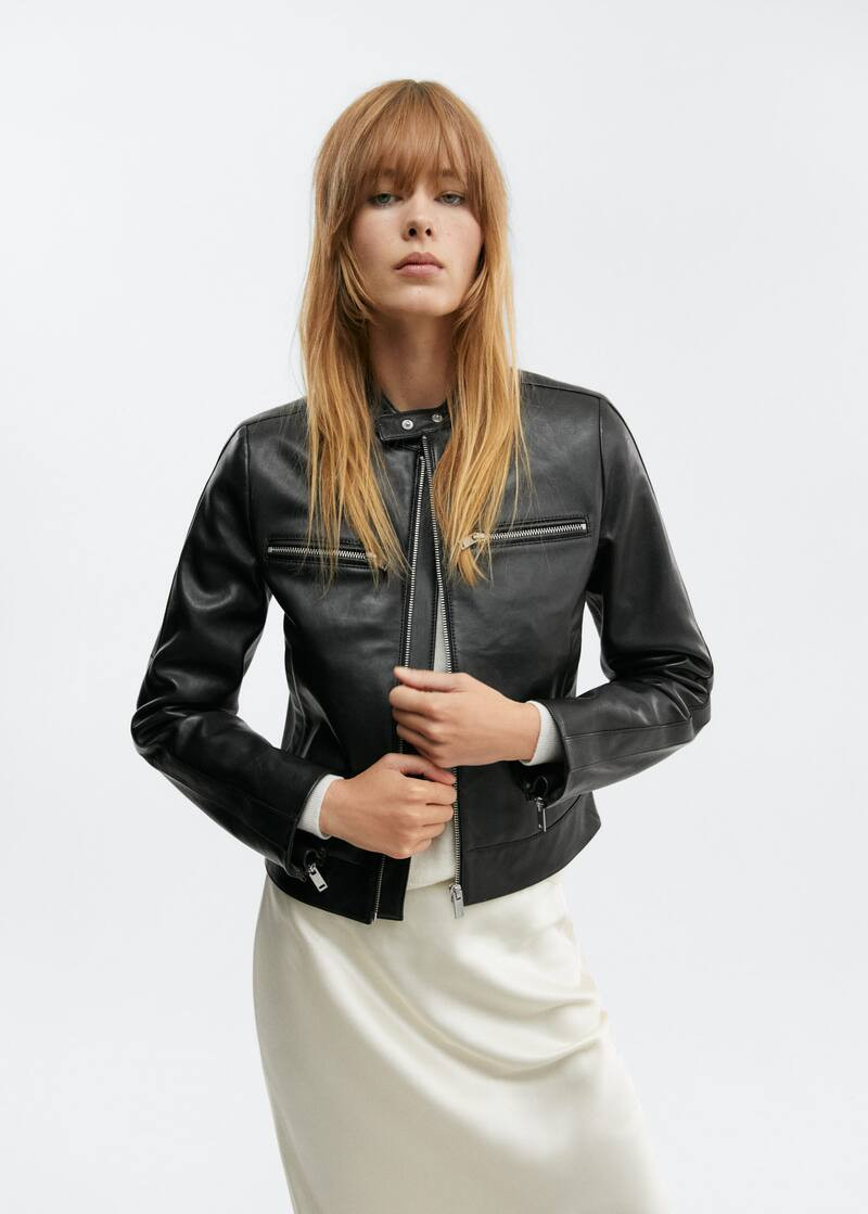 Search: black leather jacket (28) | Mango USA | MANGO (US)
