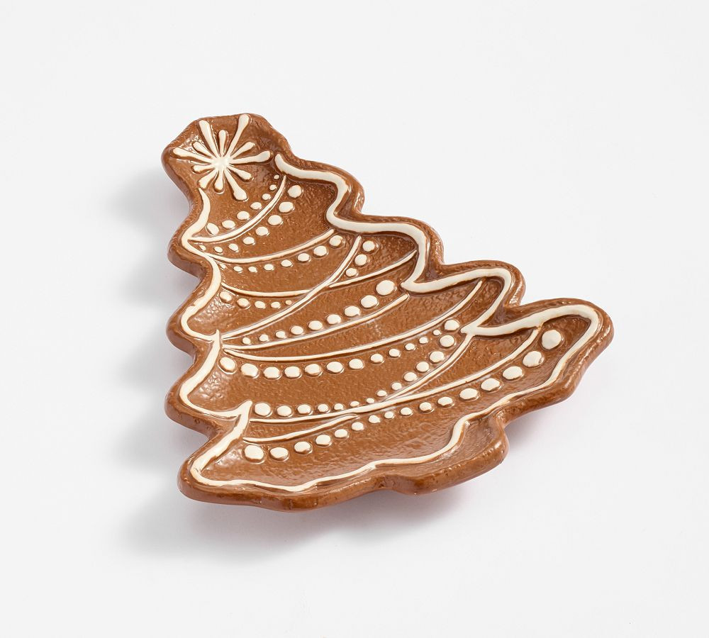Gingerbread Tree Stoneware Serving Platter | Pottery Barn (US)