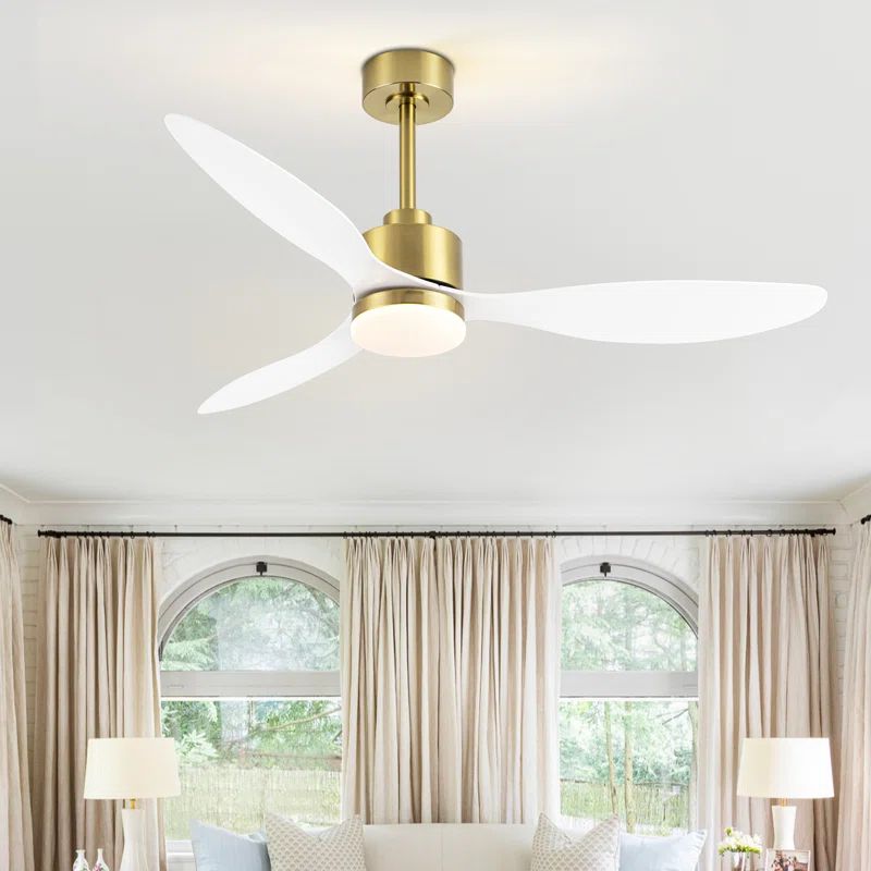 Loritta 52'' Ceiling Fan With Led Lights And Remote Control | Wayfair North America