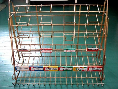 Vtg  1960's Candy Store DISPLAY RACK Chewing GUM Advertising Metal Shelf Sign | eBay US