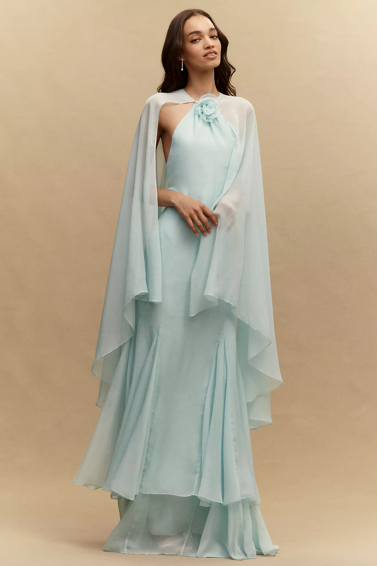 Retrofete Lireal Chiffon Cape Maxi Dress | Anthropologie (US)