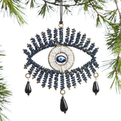 Metal Beaded Evil Eye Ornament | World Market