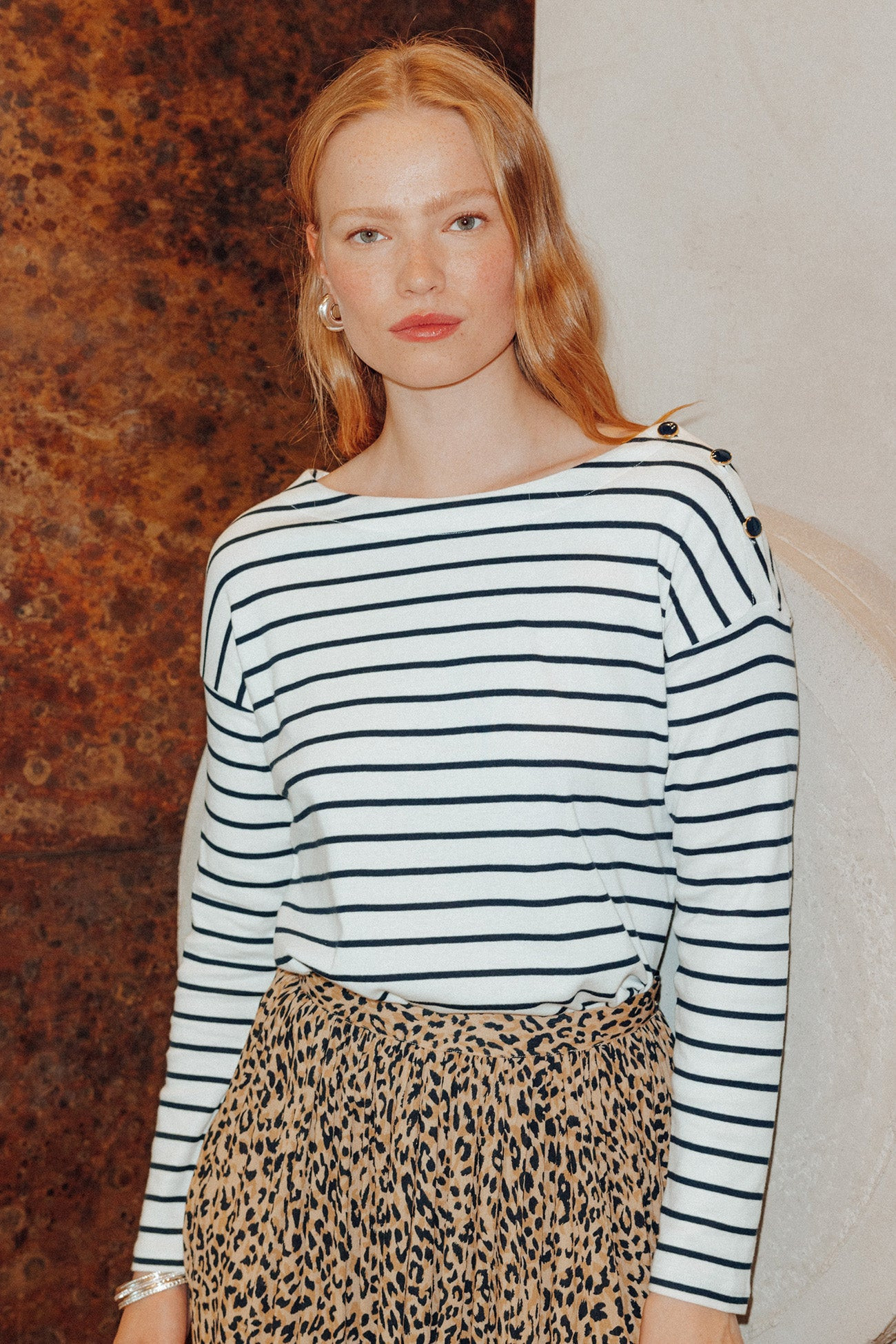 T-shirt marinière Femme - Rayé marine | Promod (FR)