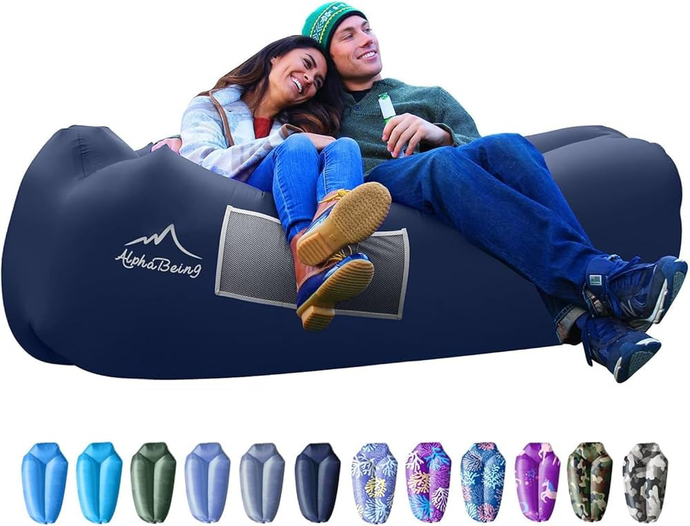 AlphaBeing Inflatable Lounger Beach Chair Accessories, Air Sofa Hammock Inflatable Couch for Camp... | Amazon (US)