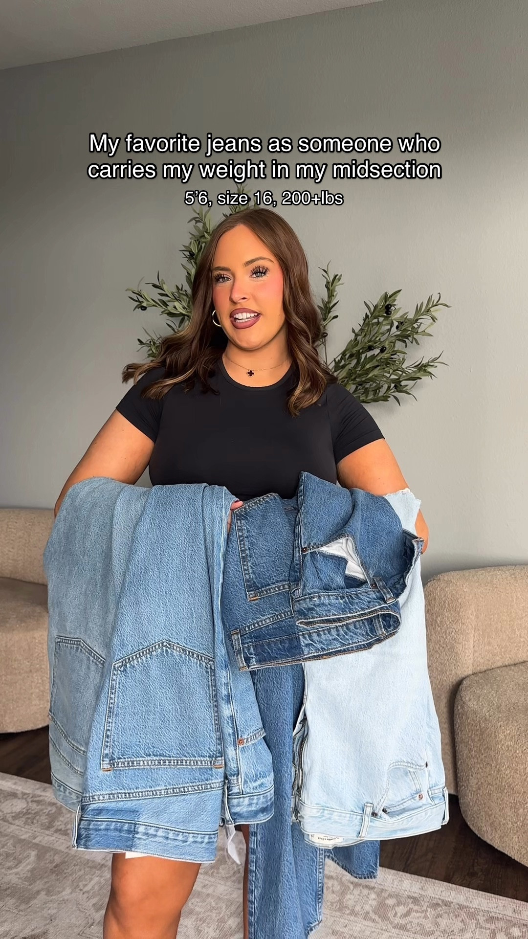 Wearing a 33 in every pair- regularly a size 16! Size down in barrel jean & ultra loose jean. 

#LTKMidsize
