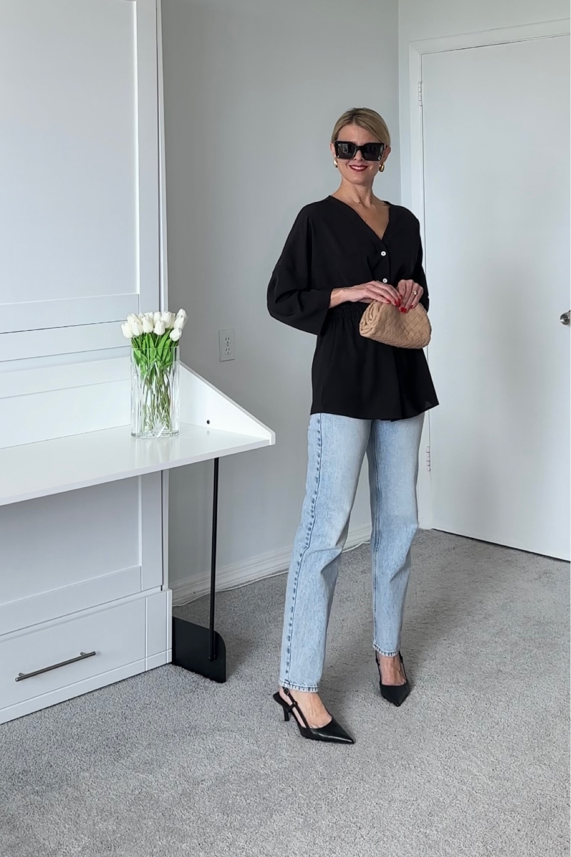 Modern peplum top with jeans and Slingback kitten heel pumps 

This top is so comfortable.  

All true to size 

#LTKover40 #LTKitbag #LTKfindsunder50