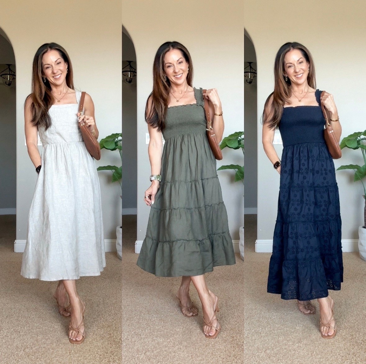 These are the kind of dresses you’ll wear all summer long 🤍 Lightweight, flattering, and easy to dress up or keep casual with sandals and a tote. Perfect for vacations, brunch, church, summer parties, or everyday wear when you want to feel comfortable but still put together.

summer dresses, linen blend dress, petite friendly fashion, vacation outfit ideas, casual chic dresses, effortless summer style, midi dress outfit, feminine summer fashion, lightweight summer dresses, neutral outfit inspiration, EverydayHolly

#LTKOver40 #LTKSeasonal #LTKootd