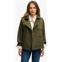 Superdry & Co Cotton Rich Collared Short Trench Coat Green | Marks & Spencer (UK)