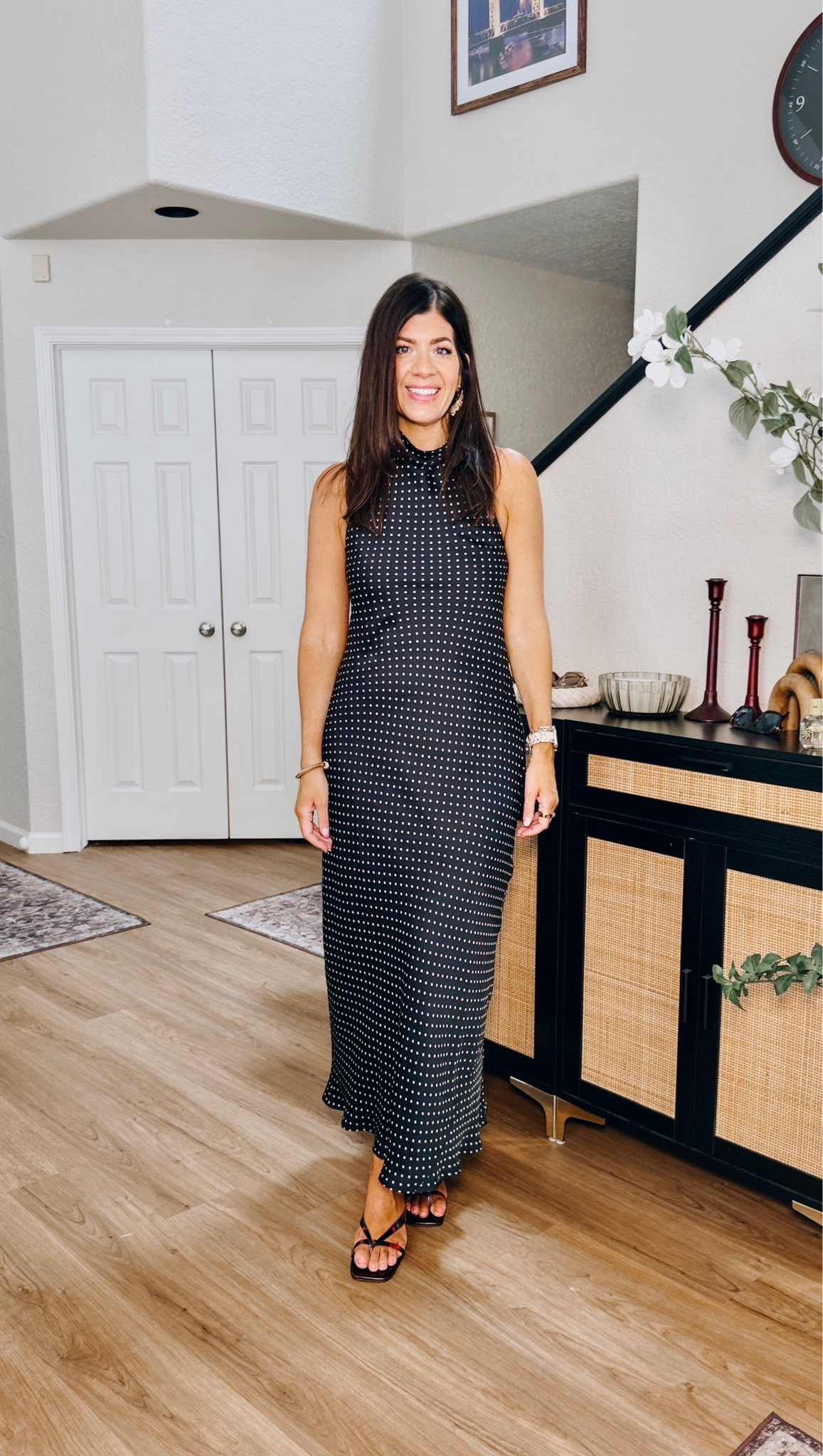 In a medium satin halter dress

#LTKMidsize #LTKTall #LTKWedding